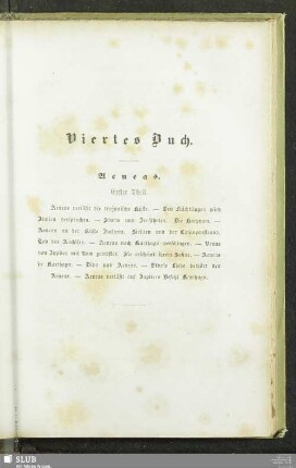 Viertes Buch. Aeneas. Erster Theil