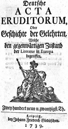 Zwey hundert neun u. zwantzigst. Th.