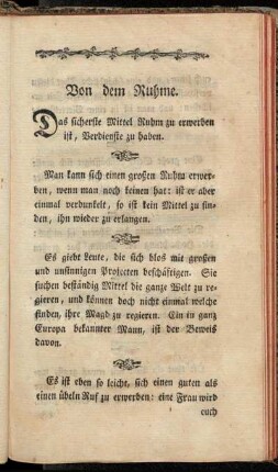 Von dem Ruhme.
