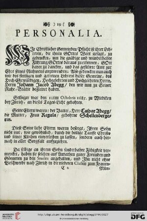 Personalia