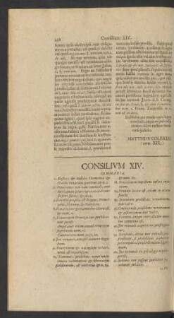 Consilium XIV.