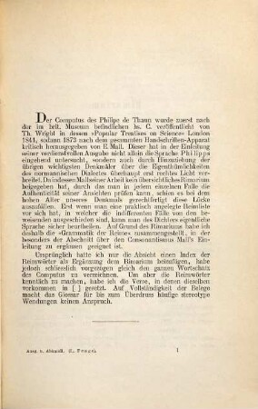 Sprachliche Untersuchung der Reime des Computus