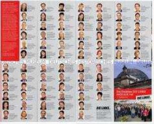 Informationsschrift der Partei DIE LINKE mit Porträts der Mitglieder der Bundestagsfraktion