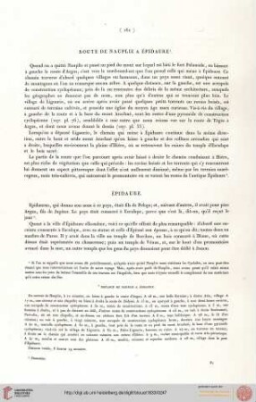 Route de Nauplie à Èpidaure (mit Tafel 76-85)