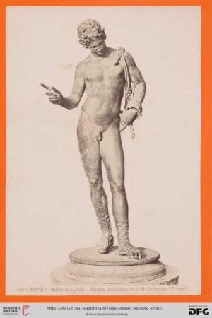 5216. NAPOLI. Museo Nazionale - Narciso, bellissima statuetta in bronzo (Pompei)