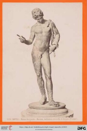 5216. NAPOLI. Museo Nazionale - Narciso, bellissima statuetta in bronzo (Pompei)