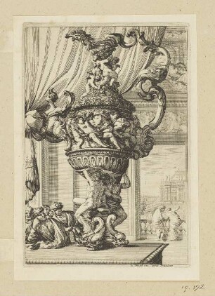 Vase mit Figuren