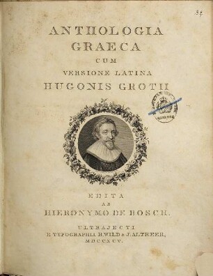 Anthologia graeca, [1]