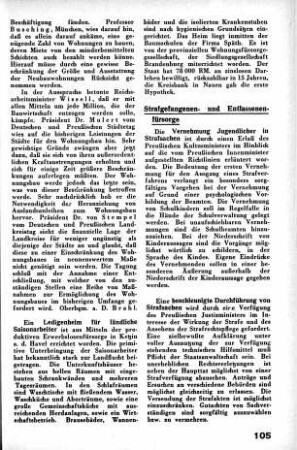 Beschleunigte Durchführung von Strafsachen [Strafgefangenen- und Entlassenenfürsorge]