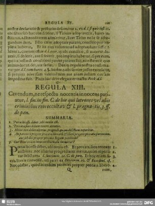 Regula XIII. Cavendum, ne respectu nocentis innocens patiatur