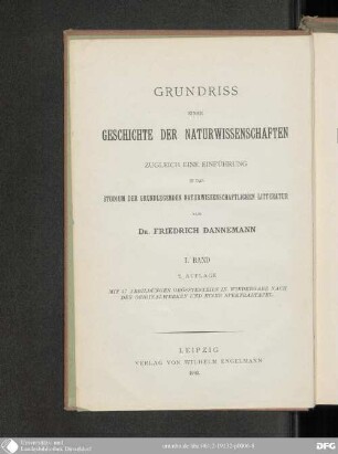 1: Erläuterte Abschnitte aus den Werken hervorragender Naturforscher aller Völker und Zeiten
