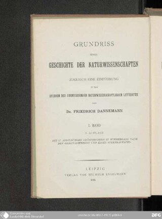 1: Erläuterte Abschnitte aus den Werken hervorragender Naturforscher aller Völker und Zeiten