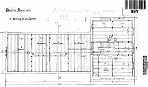 Bronnbach (Tauber): Empfangsgebäude Grundriss Dachstock