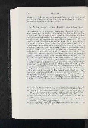 Das Abstimmungsergebnis und seine regionale Bedeutung
