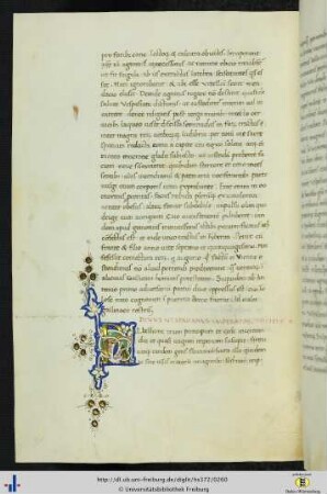 (128v) Vitenbeginn mit Goldinitiale.
