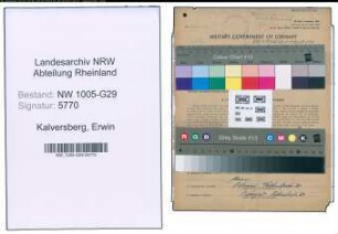 Entnazifizierung Erwin Kalversberg , geb. 08.07.1912 (Lokfuehrer)