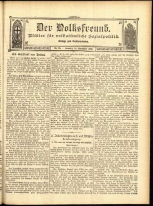 Ausgabe vom Sonntag, den 15. November 1908.