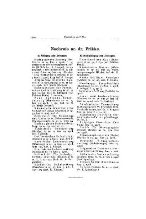 Nachrufe an Dr. Frikke