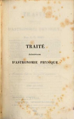 Traité élémentaire d'astronomie physique, 2