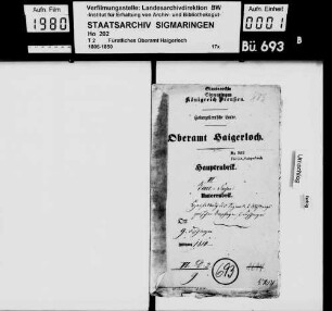 Herstellung des Vizinal- und Mühlwegs zwischen Empfingen und Fischingen