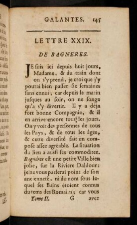 145-168, Lettre XXIX.