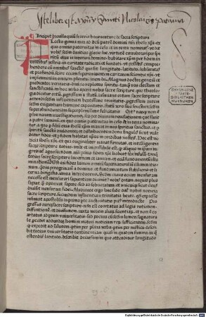 Breviloquium : mit Tabula