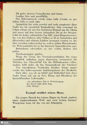 Krampf ernährt seinen Mann