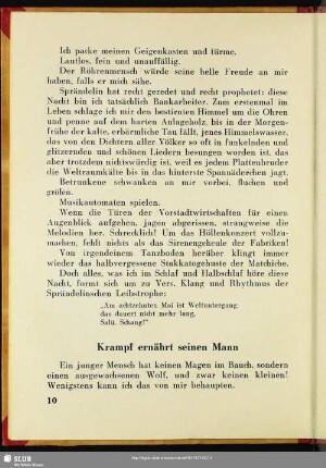 Krampf ernährt seinen Mann