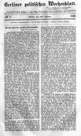 No 7, 16. Februar 1839