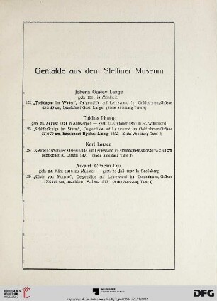 Gemälde aus dem Stettiner Mueum (Nr. 122-125)