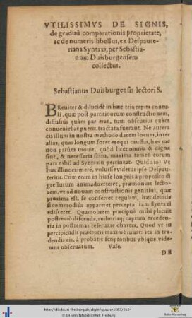 De Signis, de graduum comparationis proprietate, ac de numeris libellus