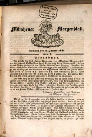 Münchener Morgenblatt. 1841
