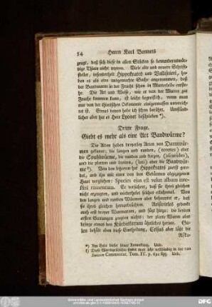 Dritte Frage. Giebt es mehr als eine Art Bandwürme?