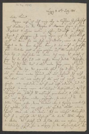 Brief an Karl Klingemann : 15.07.1841