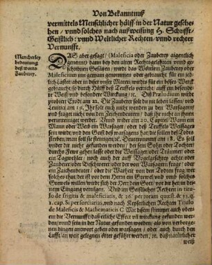 Tractat Von Bekanntnuß der Zauberer vnd Hexen. Ob vnd wie viel denselben zu glauben