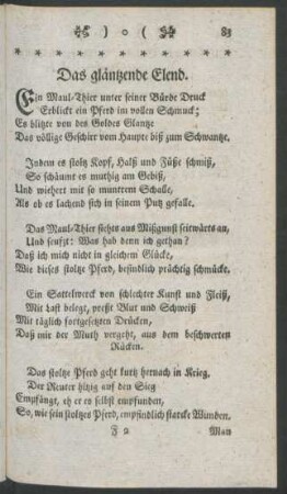 Das gläntzende Elend