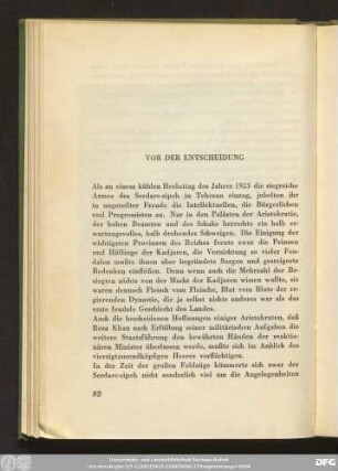 Vor Der Entscheidung