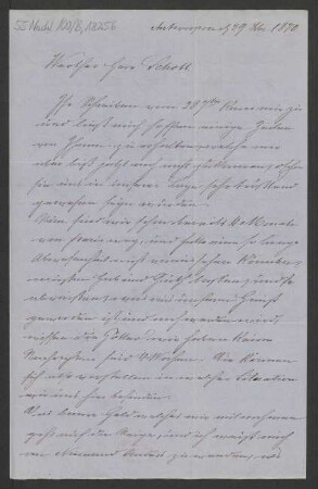 Brief an B. Schott's Söhne : 29.12.1870