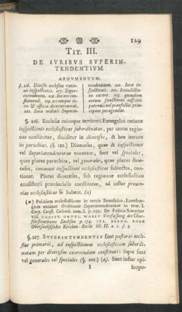 Tit. III. De Iuribus Superintendentium