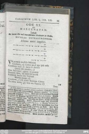 Ode XX. Ad Maecenatem.