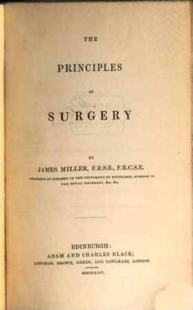 The principles of surgery