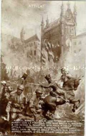 Italienische antideutsche Postkarte
