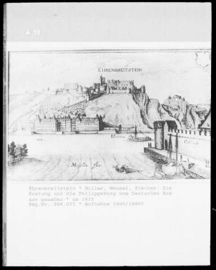 Die Festung und die Philippsburg vom Deutschen Eck aus gesehen