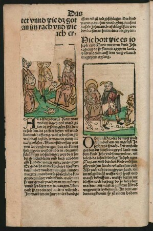Hie hort wie es joseph und Marie mit irem kind Jesu ergieng do sy füren in egypten land ...