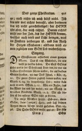 920-923, Text; Eingang; Gebet