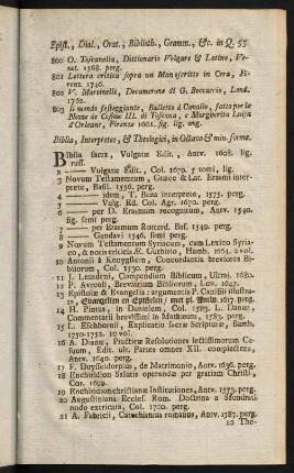 55-83, Biblia, Interpretes, & Theologici, in Octavo & min. forma - Spiritualis & Morales, in Octavo & min. forma