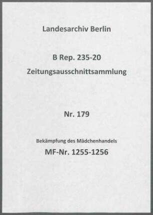Bekämpfung des Mädchenhandels