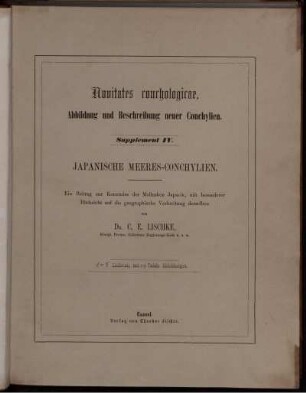 Suppl. 4, [T. 1]: Novitates conchologicae. Suppl. 4. Japanische Meeres-Conchylien. [T. 1]