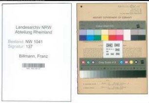 Entnazifizierung Franz Billmann , geb. 17.04.1911 (Arbeiter)