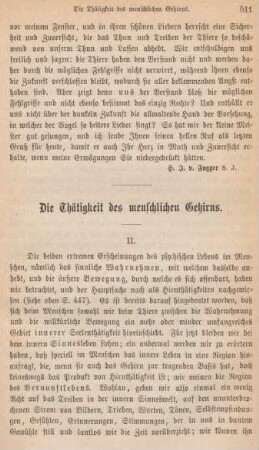 511-529 Die Thätigkeit des menschlichen Gehirns : II.